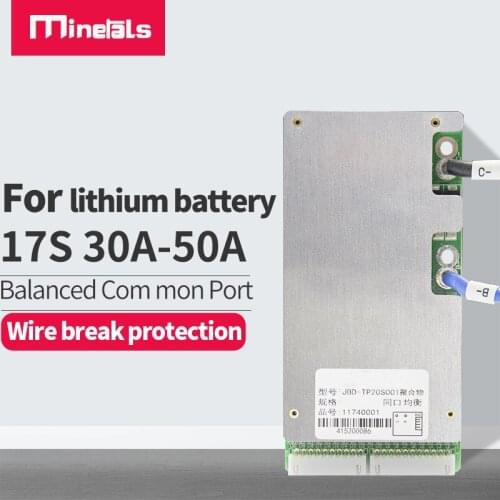 17S 30A 40A 50A BMS PCM common port balanced E-bike ternary lithium ion power 60V li-ion battery protection board