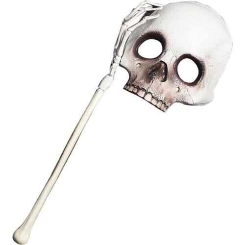 Scary Skull Hand-Held Masque Halloween Masquerade Skull Masks Halloween Skeleton Masque For Party Face Cover Gear Mask Guard