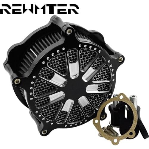 Motorcycle Gray Air Filter Air Cleaner Intake For Harley Sportster 04-19 Dyna Touring Street Glide Road Glide 08-16