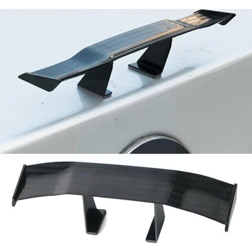 High Quality Black Plastic Carbon Fiber Car Mini Wing with Rear Effective Improve Racing Enough Glue Stability Driving For T9G7