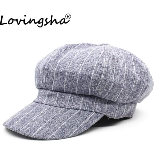 Newsboy Cap Women Cotton Octagonal Cap Spring Summer Beret Caps Vintage Hat Female Casual Bone Gorras Painter Hat OGL001
