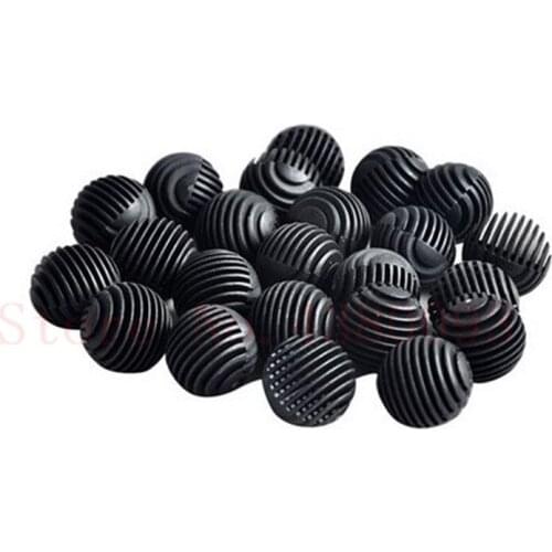 10/20/50pcs Aquarium Pond Reef Bio Black D16mm Balls Fish Tank Air Pump Canister Biochemical Cotton Filter Sponge Media