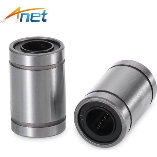10pcs/lot Anet LM8UU Ball Bearings 8mm Bushing 3D Printers Parts Rail Linear Long Rod Shaft Part 8mm*15mm*24mm Aluminum Bush
