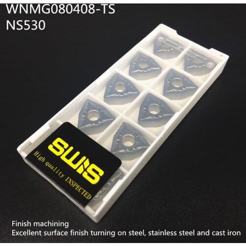 10PCS WNMG080408 TS NS530 WNMG432 Cermet Grade carbide inserts turning tools Blades Tips boring CNC tools lathe cutter tools