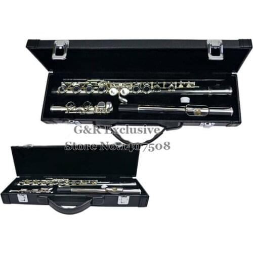 16 Holes C Key Flute Woodwind Musical Instrument Flauta Professional Nickel-plated Flauta With Case