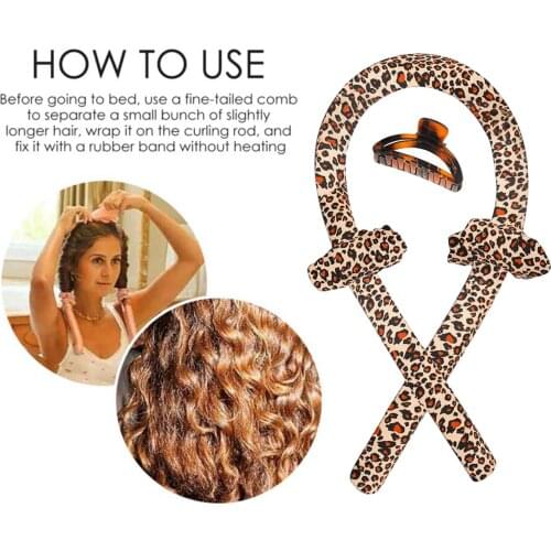 2Pcs Heatless Curling Rod Headband Curls Lazy Curler Set Women Soft Wave