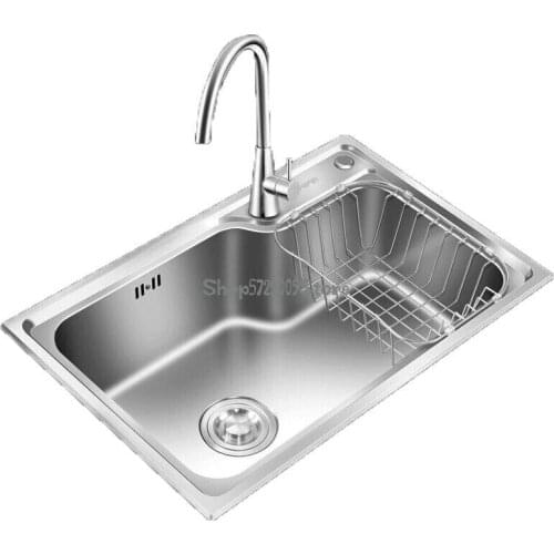 304 Stainless Steel Kitchen Sink, Single-slot, Sub-slot, Integrated Thickened Vegetable Sink 916543-01