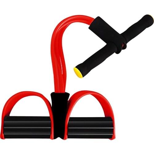 Pedal Puller TPE 4-Tube Elastic Yoga Tension Rope Resistance Band Indoor Fitness Tool