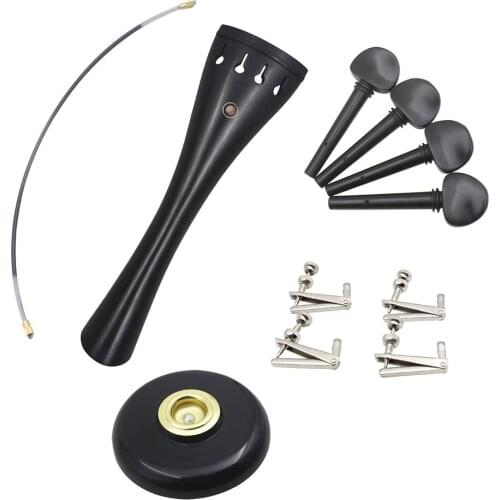5 in 1 Tuning Spinner/Cello Peg/Tailpiece/Tail Gut/ Pad for 4/4 Cello Parts
