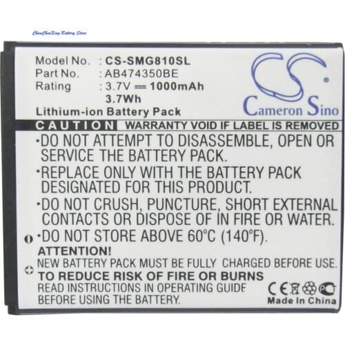Cameron Sino 1000mAh Battery AB474350BE,AB474350DE for Samsung B5722,B5722C,B7722,B7732,C3610c,i6320c,i6330,I560,I568,i688,i8510