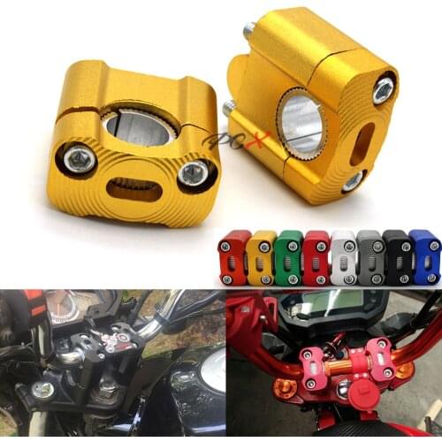 Aluminum alloy motorcycle pit soil bicycle handlebar installation fat rod 22-28MM adapter handlebar mounting bracket riser clamp