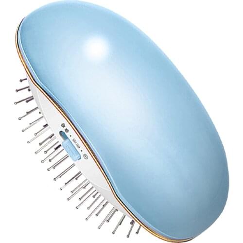 Anti-Frizz Hair Brush Mini Ionic Hair Comb Portable Electric Ionic Hairbrush Antic-Static Massager Comb Detangling Brush