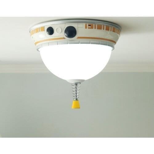 Boys paper space element childrens room ceiling lamp bedroom lamp LED cartoon lamp circular lamp