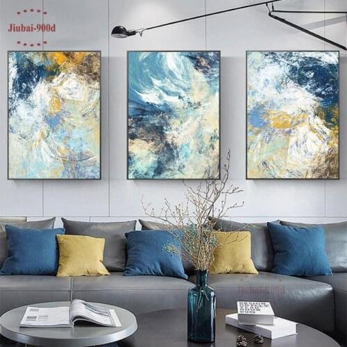 Colored Abstract Wall Art Canvas Painting Marble Art Poster Print Wall Picture for Living Room Nordic Decoration Home Art Prints