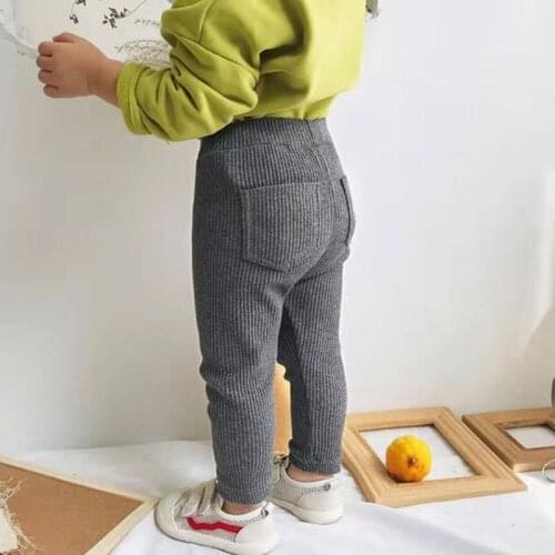 Baby Girls Boys Pants Cotton Big PP Spring Autumn Kids Girl Leggings Fashion High Waist Long Trousers Children Pants