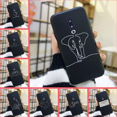 For Meizu Pro 6 7 Plus U10 U20 Case TPU Silicone Couple Heart Black Back Cover For Meizu 15 Lite 16 Plus 16th 16x Phone Case
