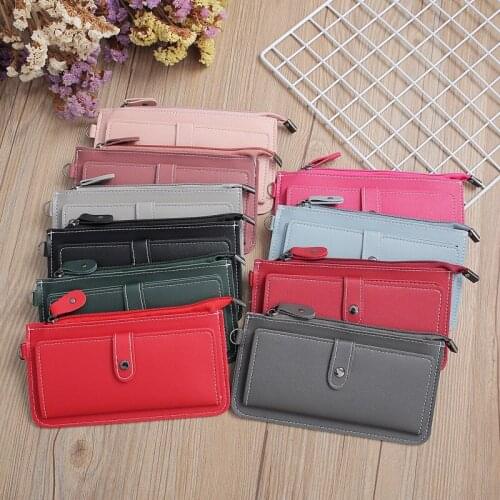 Women Ms Fashion Zipper Wallet Long Concealed Coin Purse High Capacity Multifunction Hand Clutch Coin Purse Phone Bag