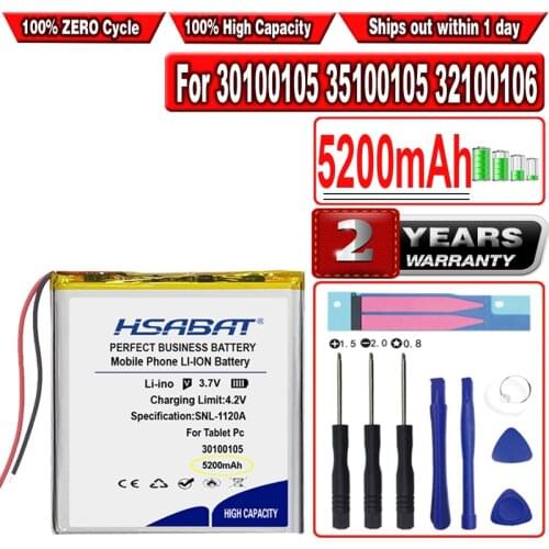 HSABAT 5200mAh 30100105 35100105 32100106 Tablet Battery for Mobile Power DIY Tablet PC