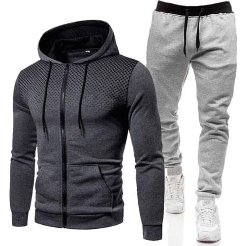2021 new Autumn and winter Mens Sets hoodies+Pants Harajuku Sport Suits Casual Sweatshirts Tracksuit Brand Sportswear