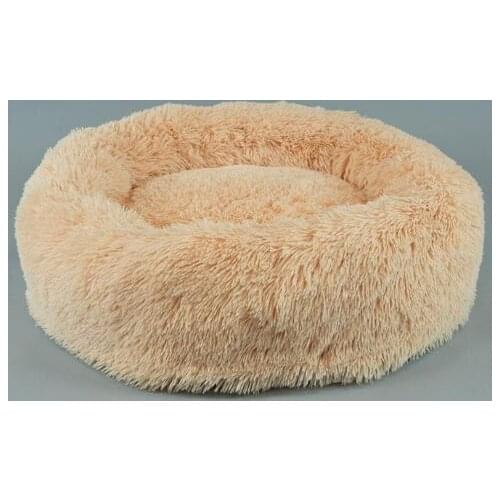 Round Dog Bed Washable long plush Dog Kennel Cat House Super Soft Cotton Mats Sofa For Dog Chihuahua Dog Basket pet bed