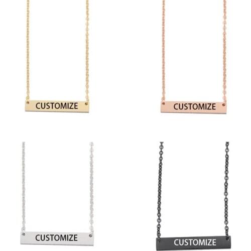 Hot Selling Mirror Geometric Pendant Necklace For Women Custom Name Logo Personality Private Choker Necklace Gift For Friend