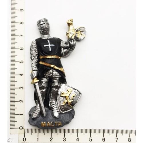 Knights Of Malta)Fridge Magnet Creative Travel Commemorate Crafts 3D Ornaments Magnetism Resin Material Refrigerator Stickers