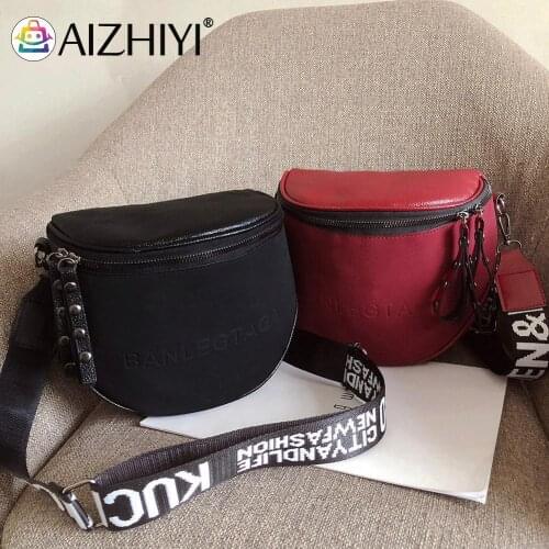 Fashion Shoulder Crossbody Bag Purse for Girls Women PU Leather Messenger Shoulder SaddleBags Lady Semicircle Zipper Money Purse