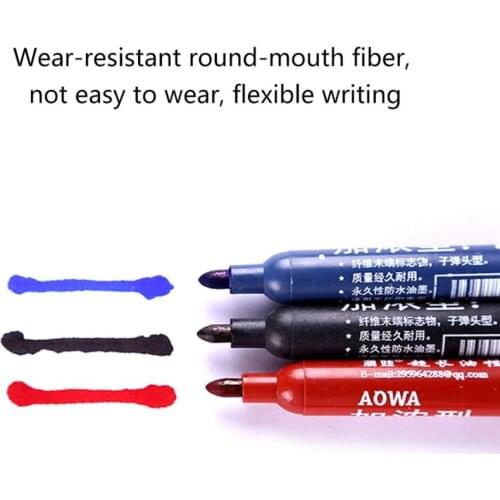 Enriched Marker Plastic Oily Waterproof Permanent Marker Pen Korean Stationery Student Outdoor Marking Ink Marker