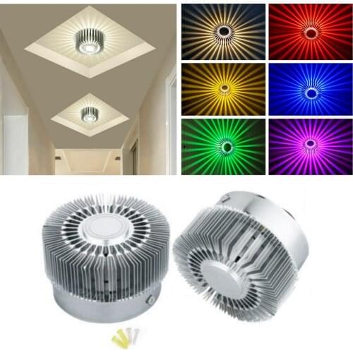 Sunflower LED Wall Lamp 3W Sunflower Projection Rays Effect Lamp Modern RGB Wall Lights With Remote Control For Indoor Decor