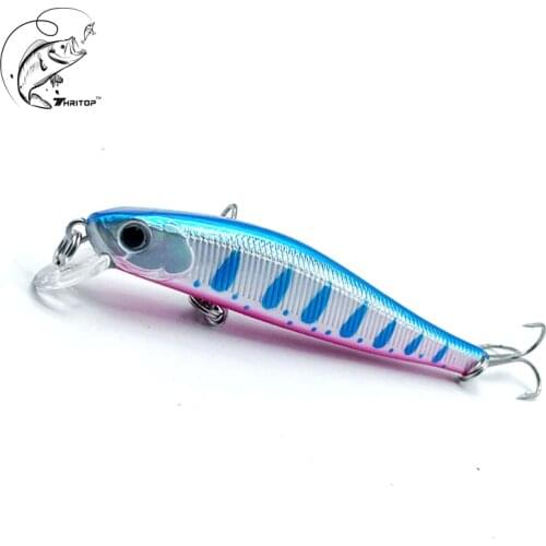 THRITOP Sinking Minnow Pike Bass Wobbler 70MM 5.5G 5 Different Colors Hard Lure Artificial Bait TP167 Carp Fishing Tackles