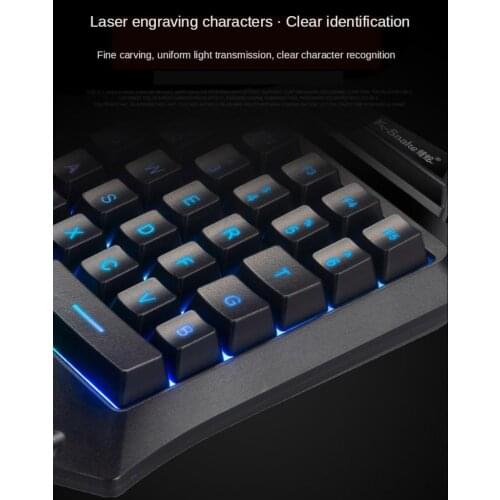 Professional One Handed Gaming Keyboard 35 Keys Game Keypad USB Repair Part