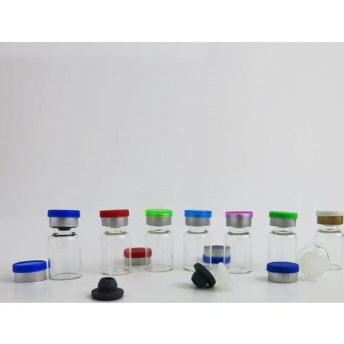 100 x 2ml Clear Perfume Essential Oil Essence Glass Bottles with Filp off Lids Pharmaceutica Sample Vials & Rubber Stopper