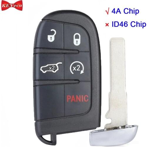 KEYECU for Jeep Compass 2017 2018 2019 2020 Remote Key Fob M3N-40821302 4A Chip 68250343 AB AC AD AA