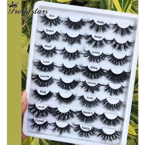 Fluffy False Eyelashes 25mm Mink Lashes Bulk Thick Messy Fake Full Strip Lashes Supplier Free Shipping Wholesale Mink Eyelashes