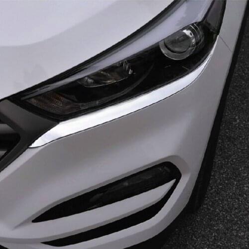 STYO Car Accessories headlight lamp cover light eyebrow bonnet modification Lamp cover For 2016-2018 Tucson
