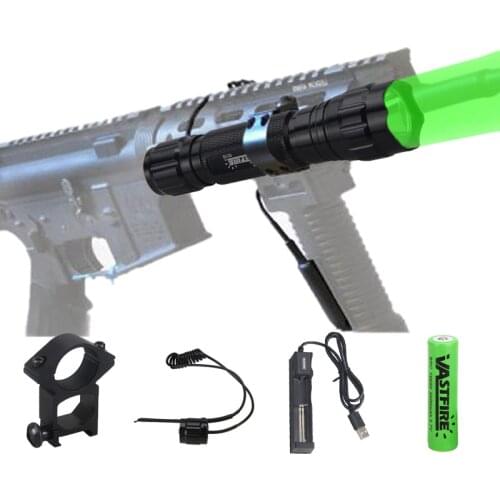 Tactical Hunting Rifle Light XM-L T6 Led/ Q5 Led Flashlight with 20mm Weaver Rail Mount Sight Torch Hunting