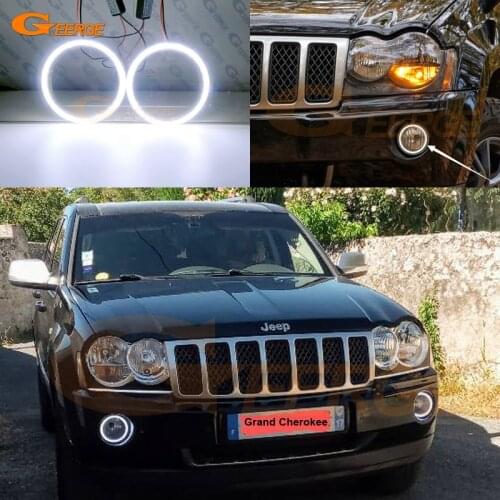 For JEEP Grand Cherokee III WK 2005 2006 2007 2008 2009 2010 Ultra bright COB led angel eyes halo rings Day Light Car styling