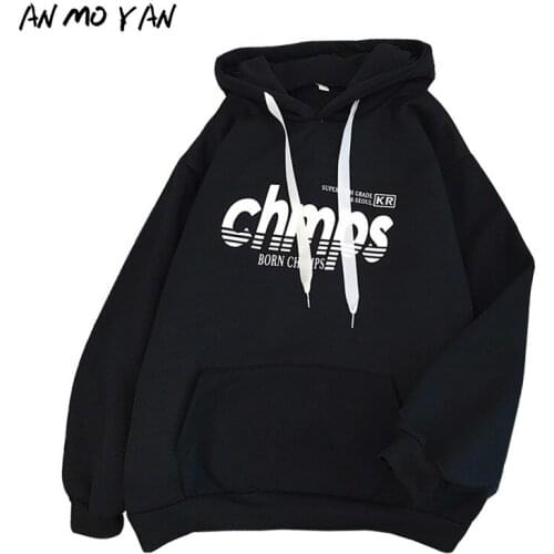 Autumn And Winter Womens Hoodie Fashion Letter Printing Harajuku New Loose Long Sleeve Pocket Tops Sweatshirt