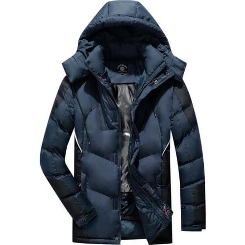Winter Outdoor Hiking Down Cotton Jacket Men 202 New Patchwork Parkas Mens Windbreaker Jackets Male Thick Warm Hooded Coats