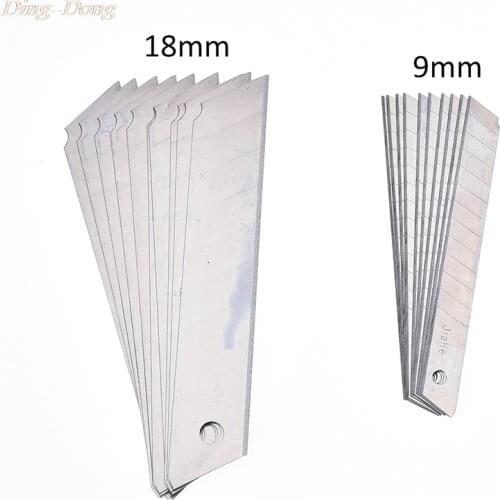 10Pcs/lot Refill Blades Stainless Steel Replaceable Blades Cutting Blades For Utility Knife 9/18mm