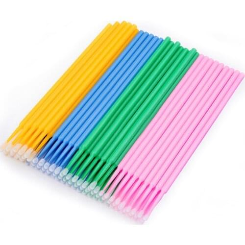 100pcs/lot Durable Disposable micro applicators Individual Eyelash Extension Removing Swab Micro Brush Lash Removing Tools