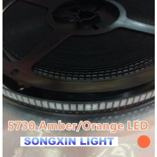 1000pcs Orange/amber 5630 5730 Smd Lamps for Led Light String Ultra Bright Diode free Shipping 600-610nm Surface Mount Diodes