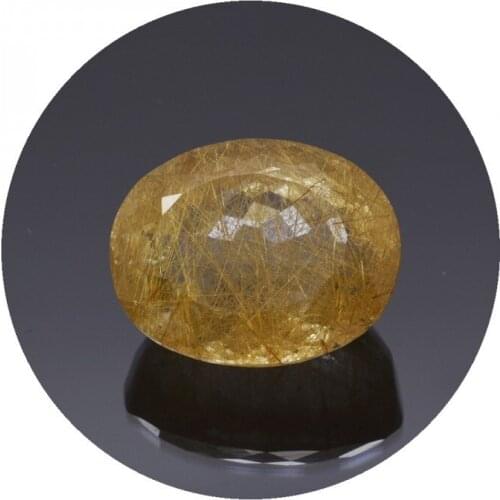 21,24 ct. Rutile Quartz Oval Cut