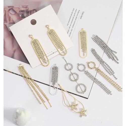 Summer style 30pcs/lot geometry tassel shape copper floating locket charms diy jewelry earring/garment pendant accessory