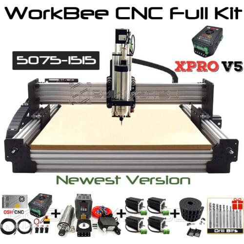 4 Axis Newest WorkBee CNC Router Machine Full Kit with Tingle Tension System CNC Engraver Complete Kit with STB5100 Mach3