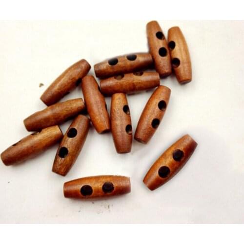 50pcs Scrapbooking Wooden Buttons 2 Holes Sewing Horn Toggle Buttons For Clothing Accessories Craft DIY 30mm