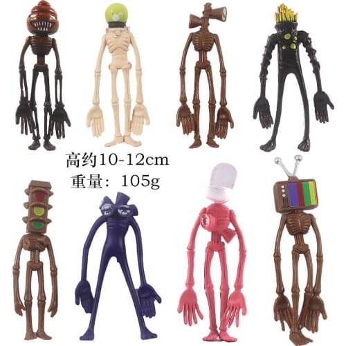 8Pcs/Set Siren Head Toy Action Figure Sirenhead Figure Horror Model Doll Sculpture Shy Guy Urban Legend Foundation Toys