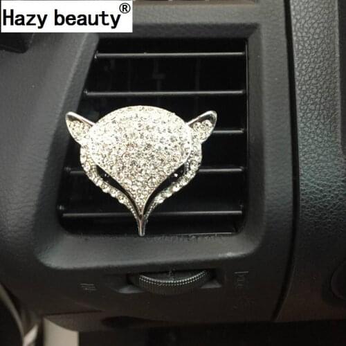 Hazy beauty Rhinestone car perfume car vehicle air conditioning outlet perfume clip lady car accessories Car-styling Parfum