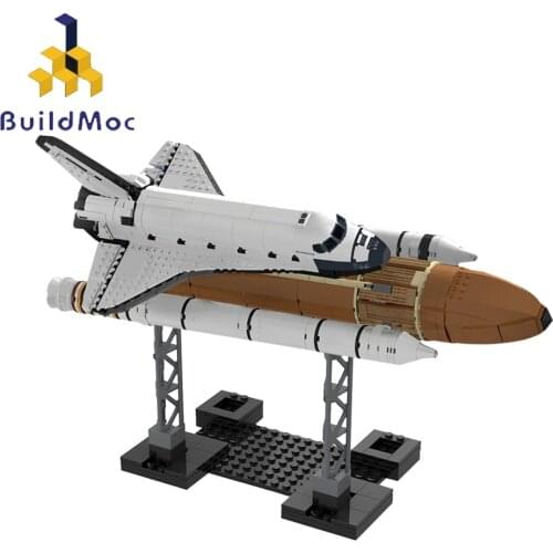 Buildmoc blocks 16014 City Space Shuttle Expedition Technical Spaceship Building Kits Set Blocks Bricks Childrens Toys Gift