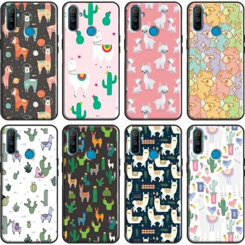 Llama Alpaca pattern Cover For OPPO Realme C3 C11 C15 XT 5 6 7 X2 X7 Pro GT Case For OnePlus 8 Pro Nord 7T 8T Cover